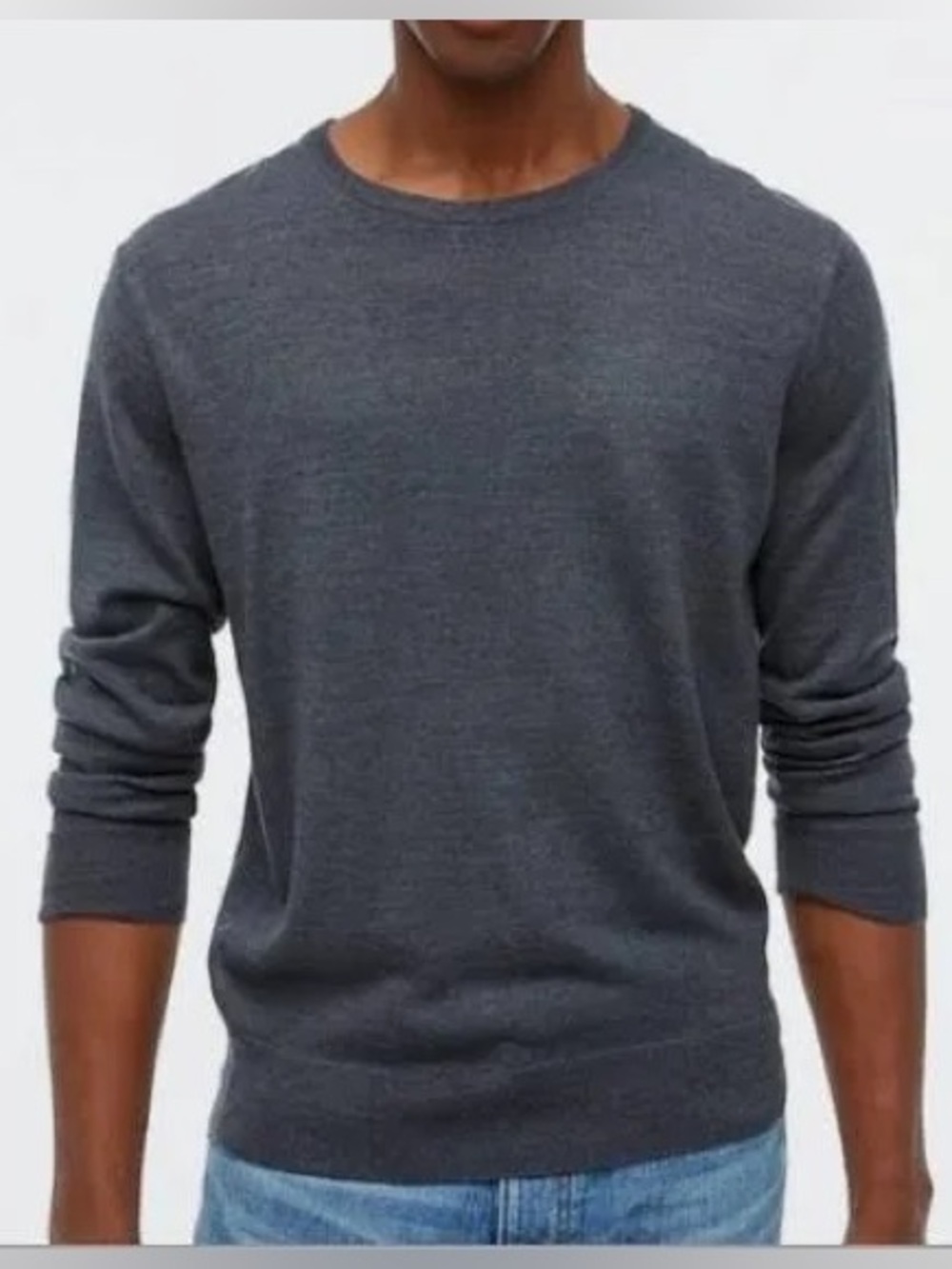 J. Crew Men's Crewneck Sweater in Charcoal Gray